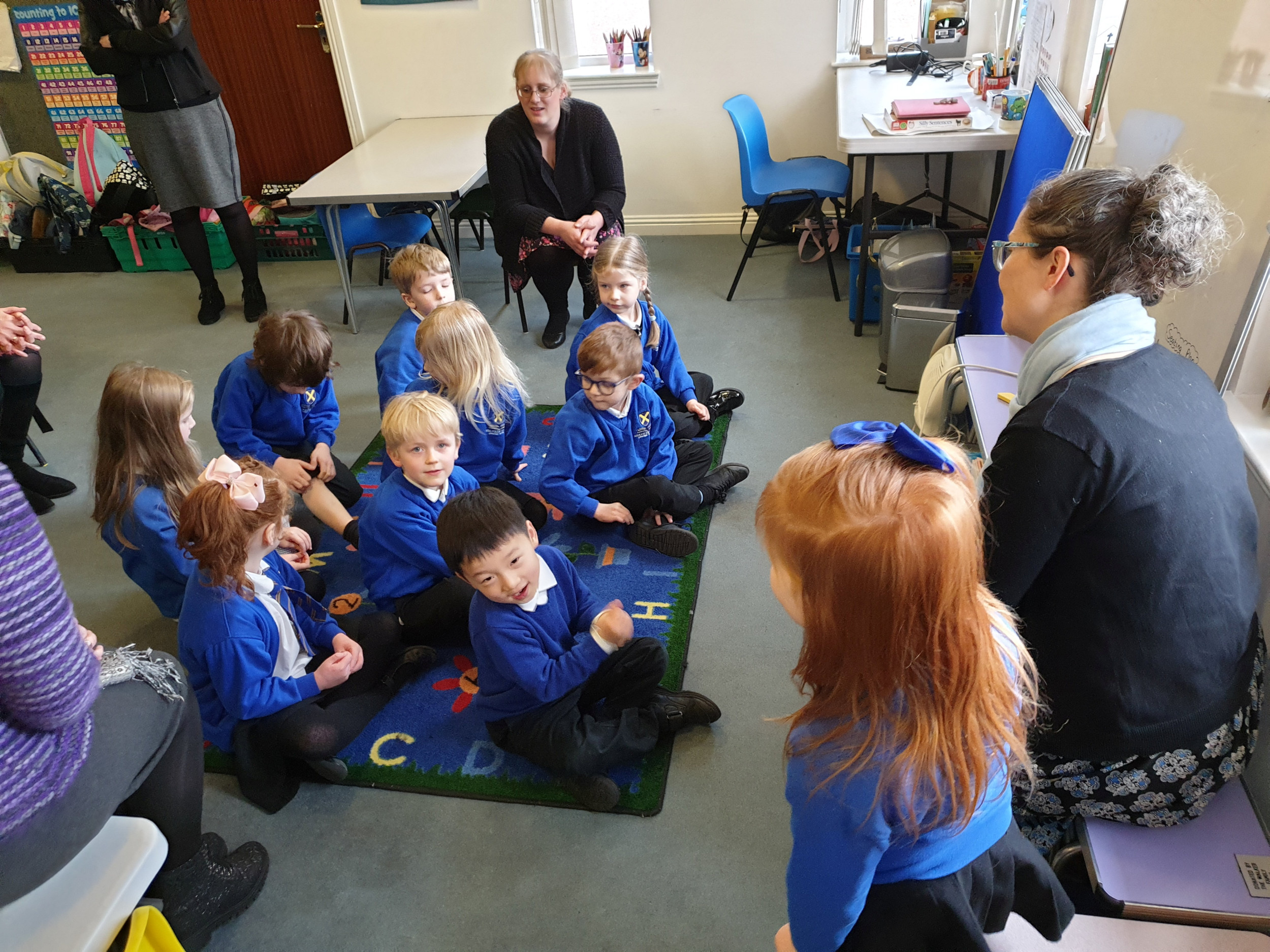 Leerlingen op een particuliere christelijke school in Schotland