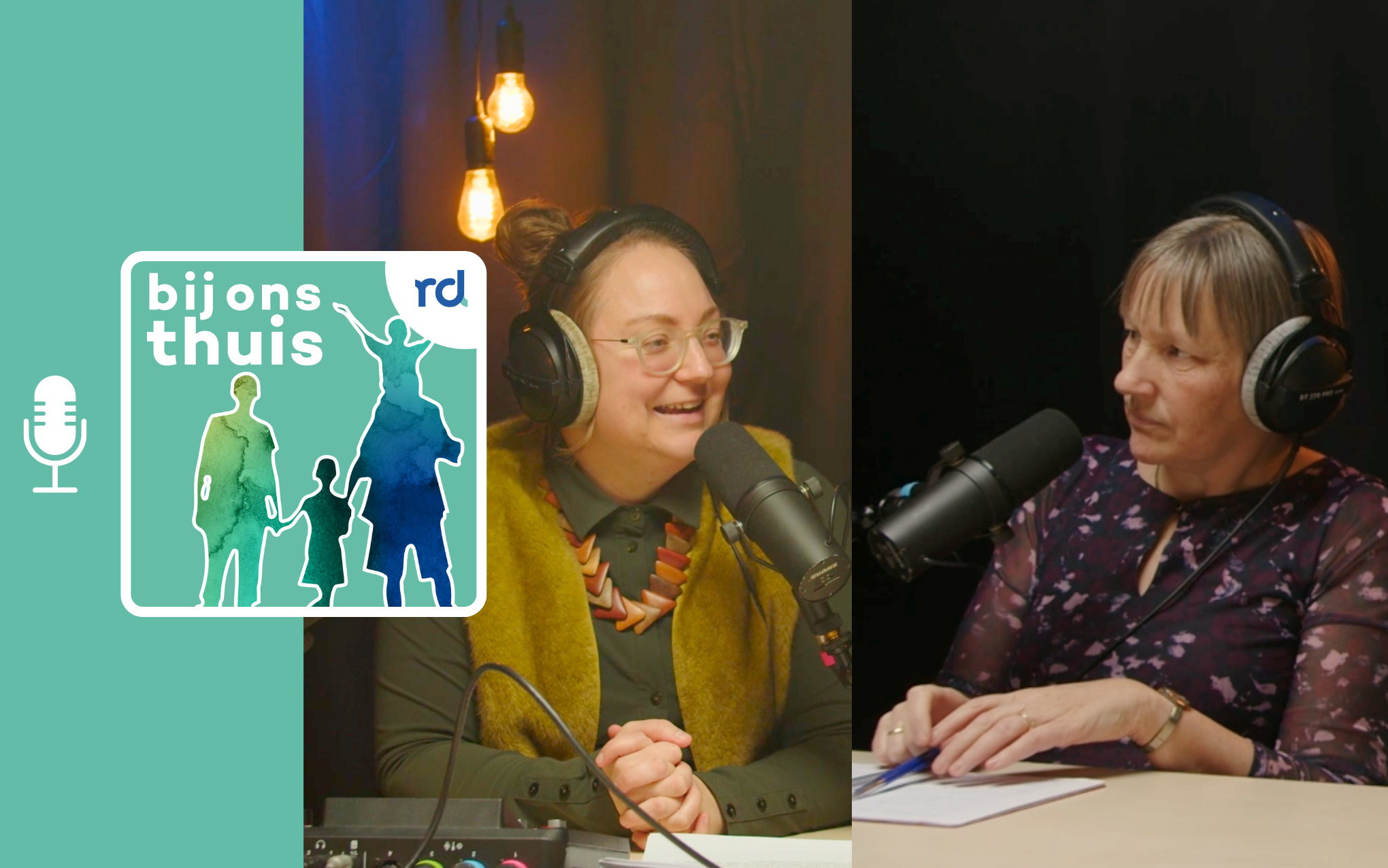 Henrieke Hoogendijk en Margreet van den Berg in de studio. Beeld RD