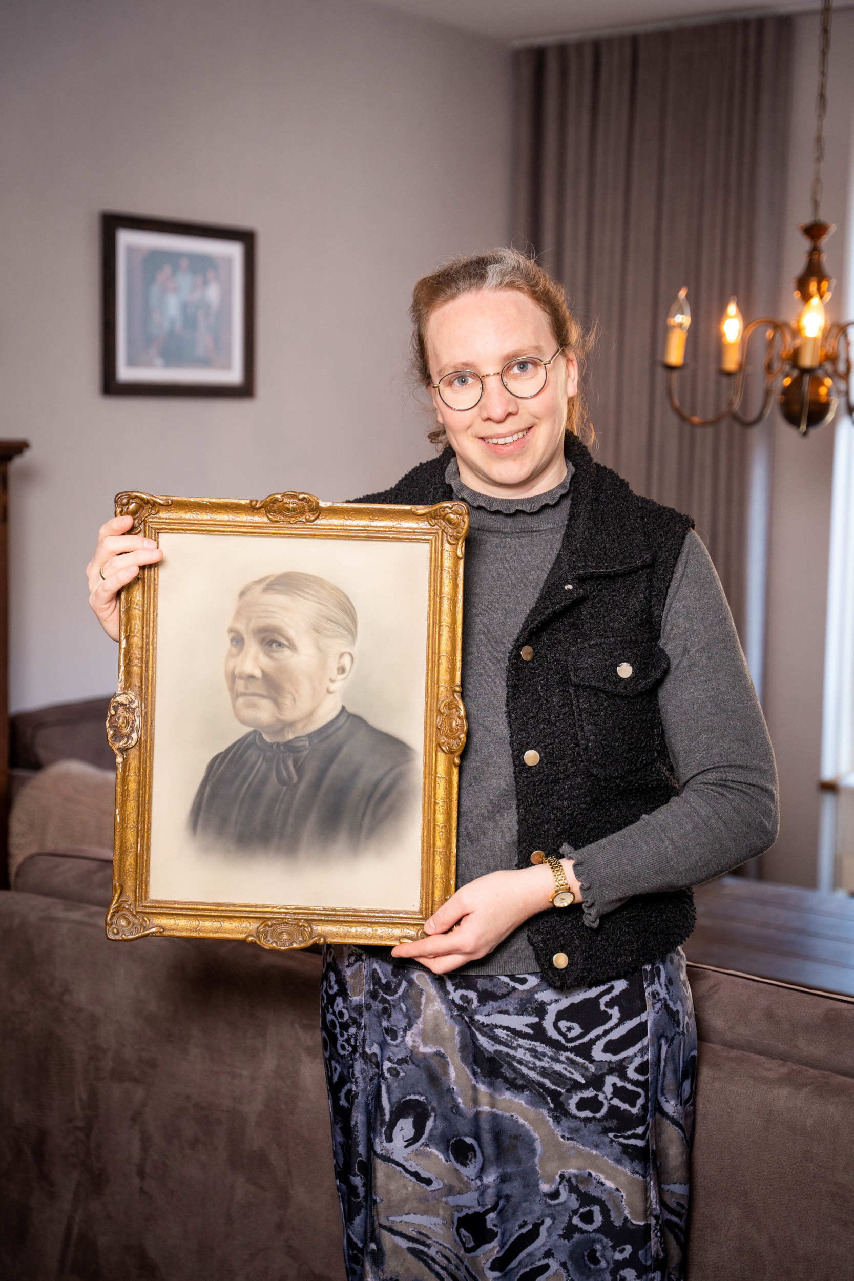 Pietanja Duijzer (42) heeft een ingelijst portret van haar over-overgrootmoeder opoe Pietje